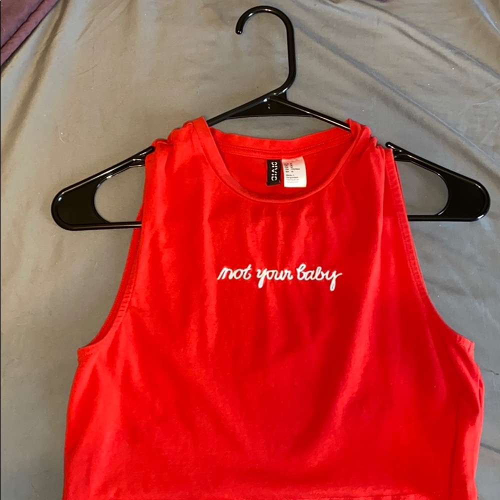 "not your baby" crop top